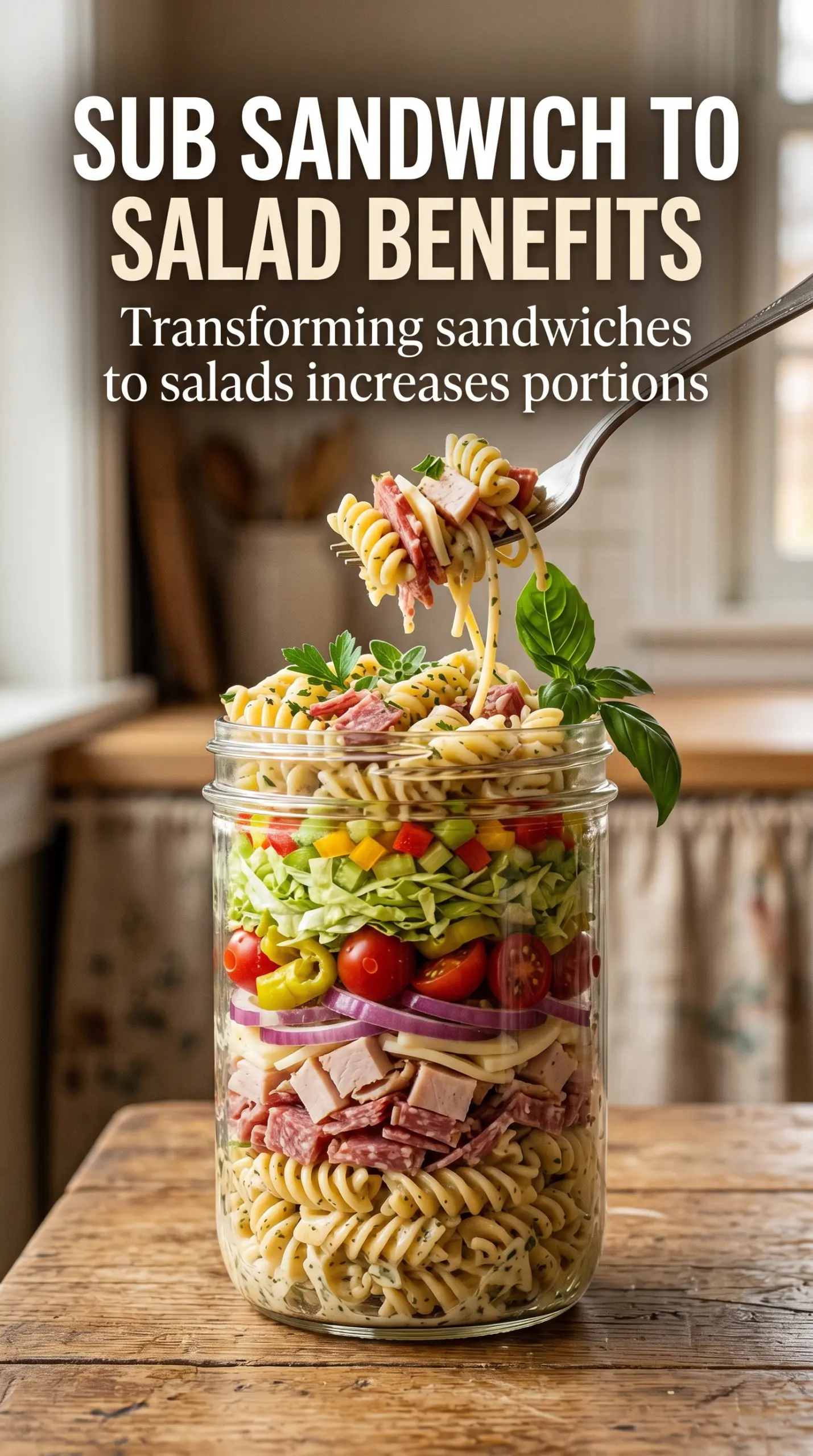 Grinder Pasta Salad deli layers crunchy