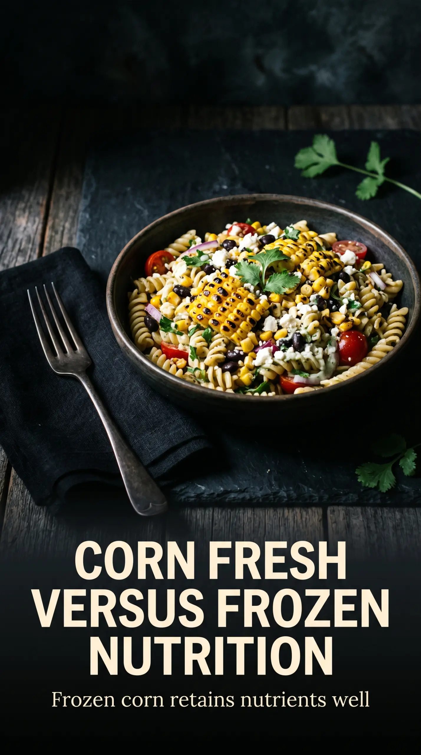 Healthy Street Corn Pasta Salad creamy charred-corn cilantro