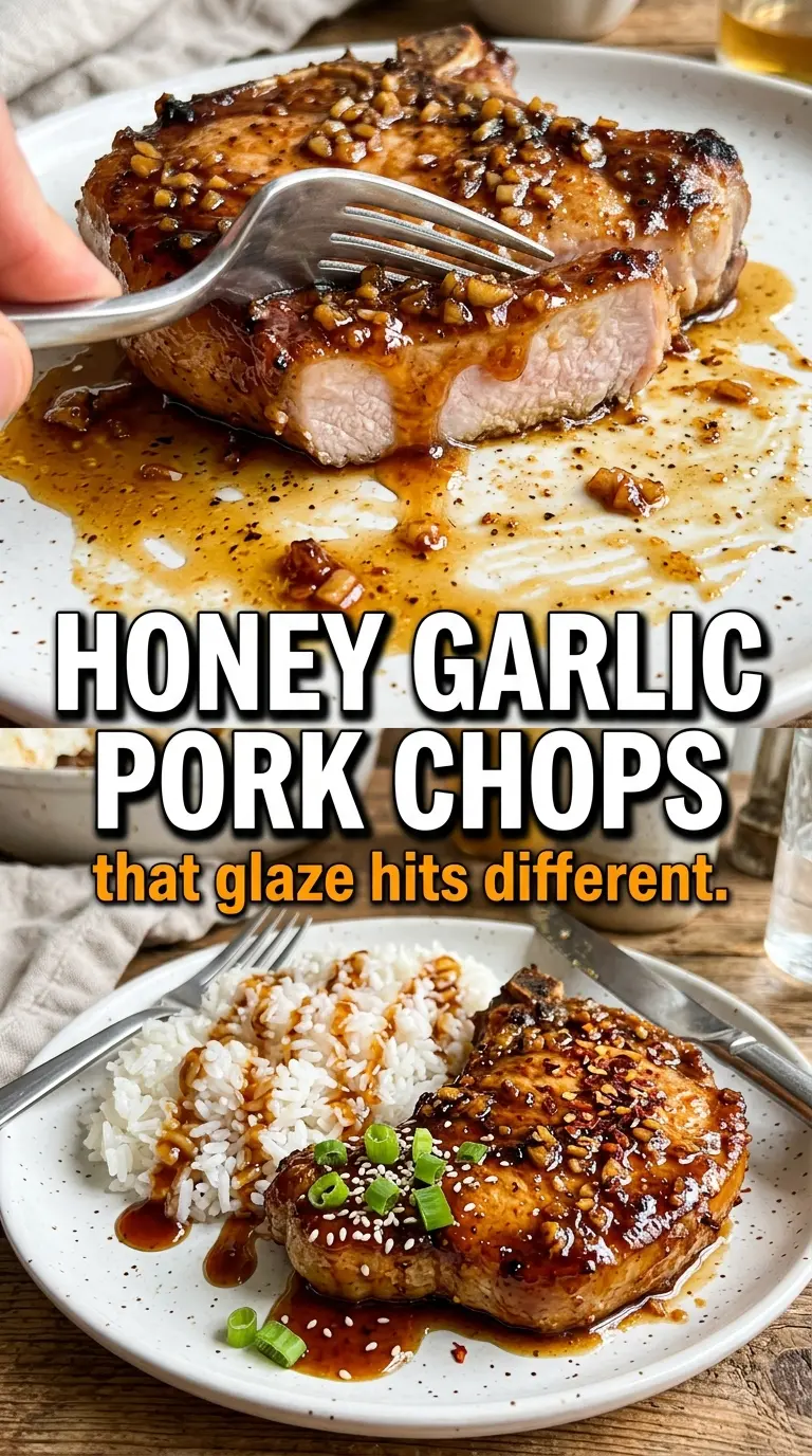 Honey Garlic Pork Chops sticky glazed pork chops