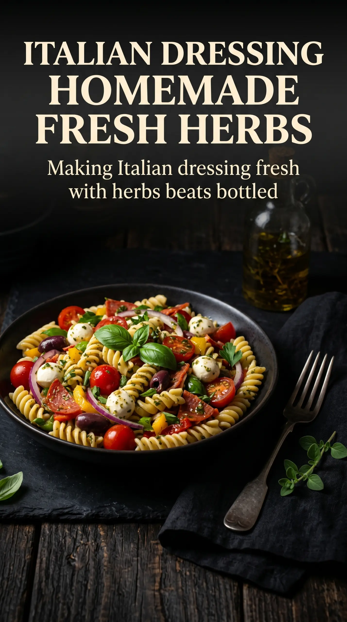 Italian Pasta Salad colorful creamy zesty