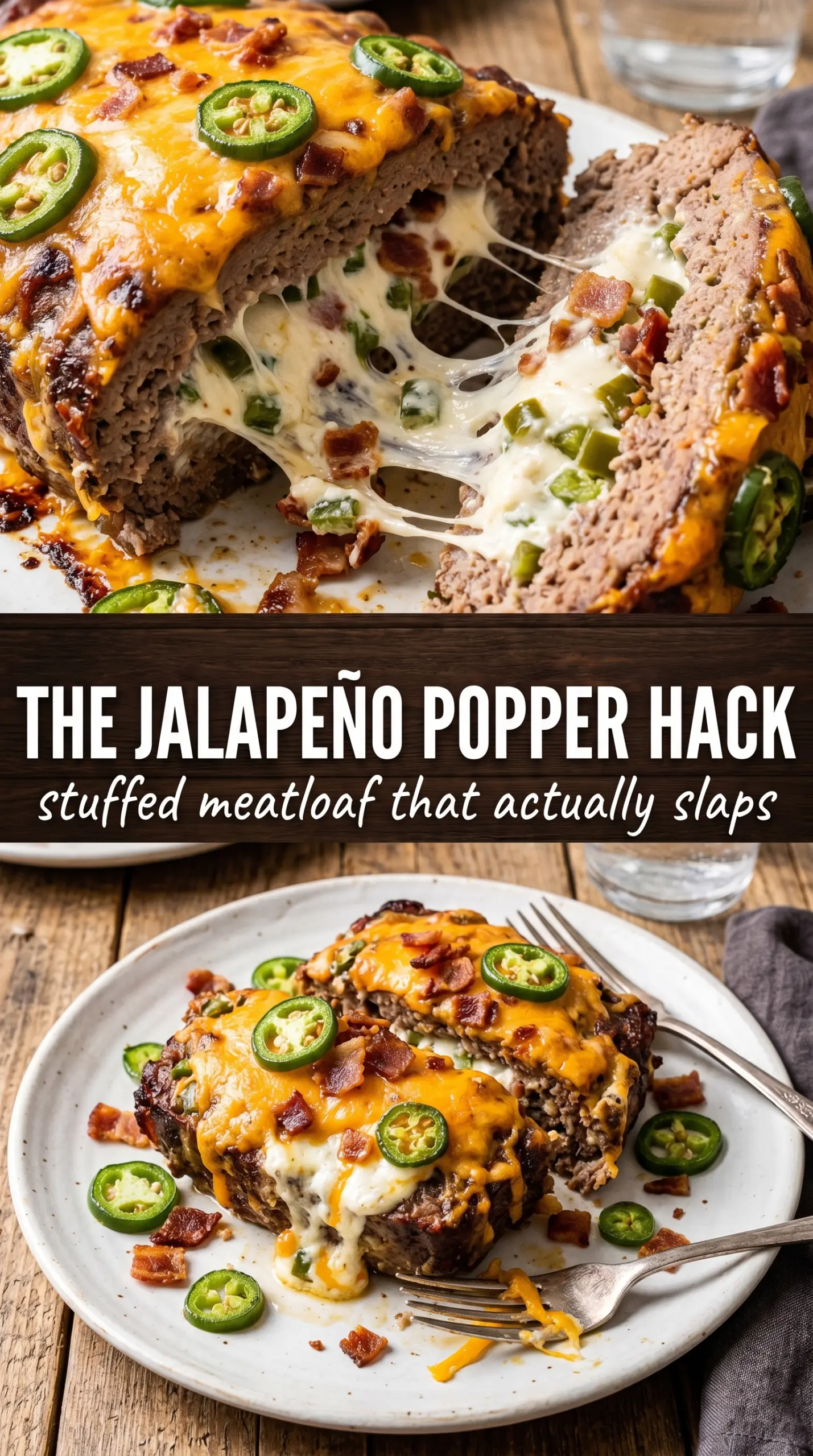 Jalapeño Popper Meatloaf creamy spicy bacon