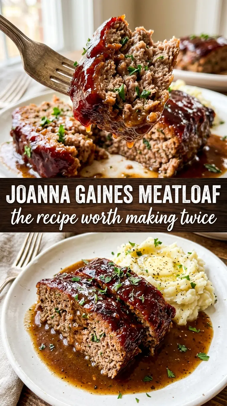 Cooked meatloaf with glaze