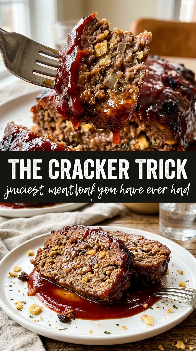 Meatloaf with Crackers tender glazed classic