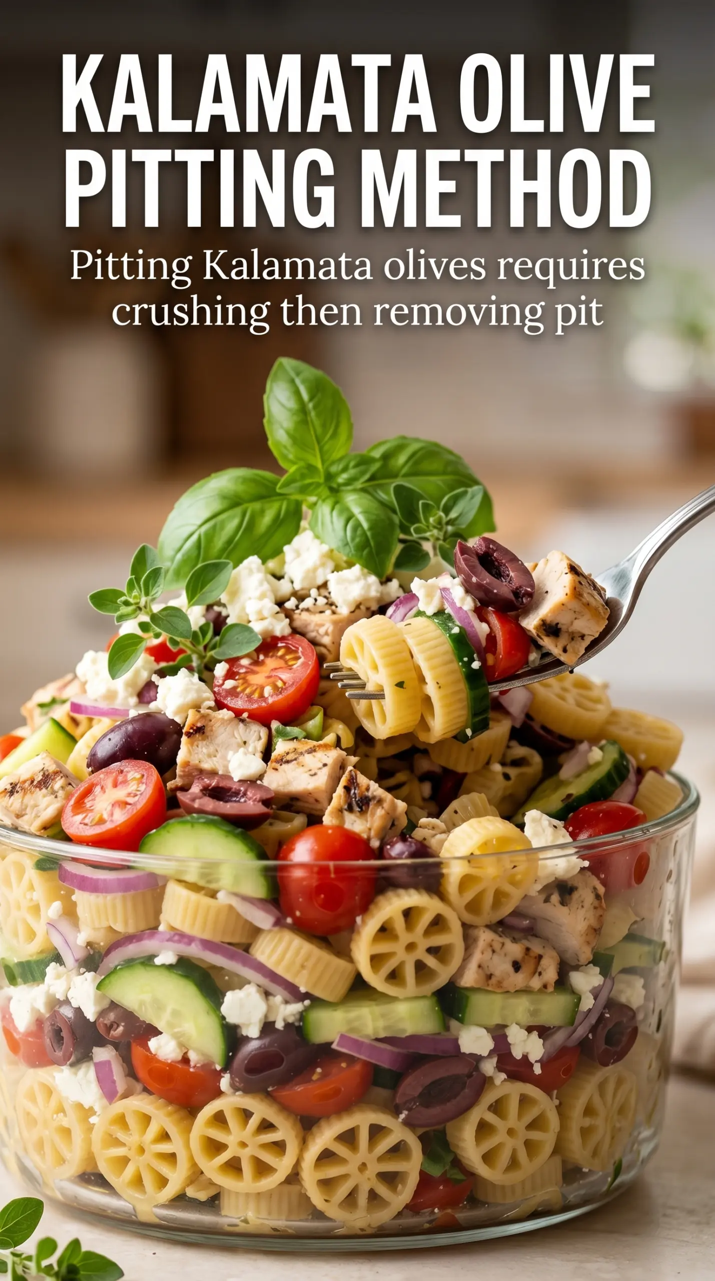 Mediterranean chicken pasta salad fresh colorful