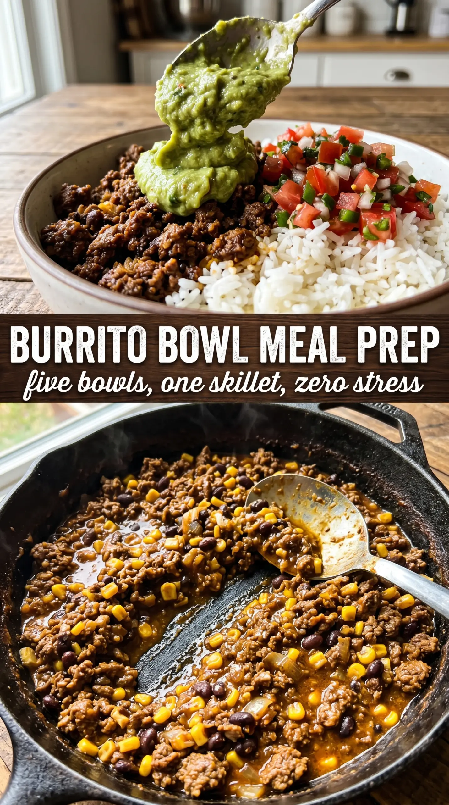 Mexican Burrito Bowl colorful loaded