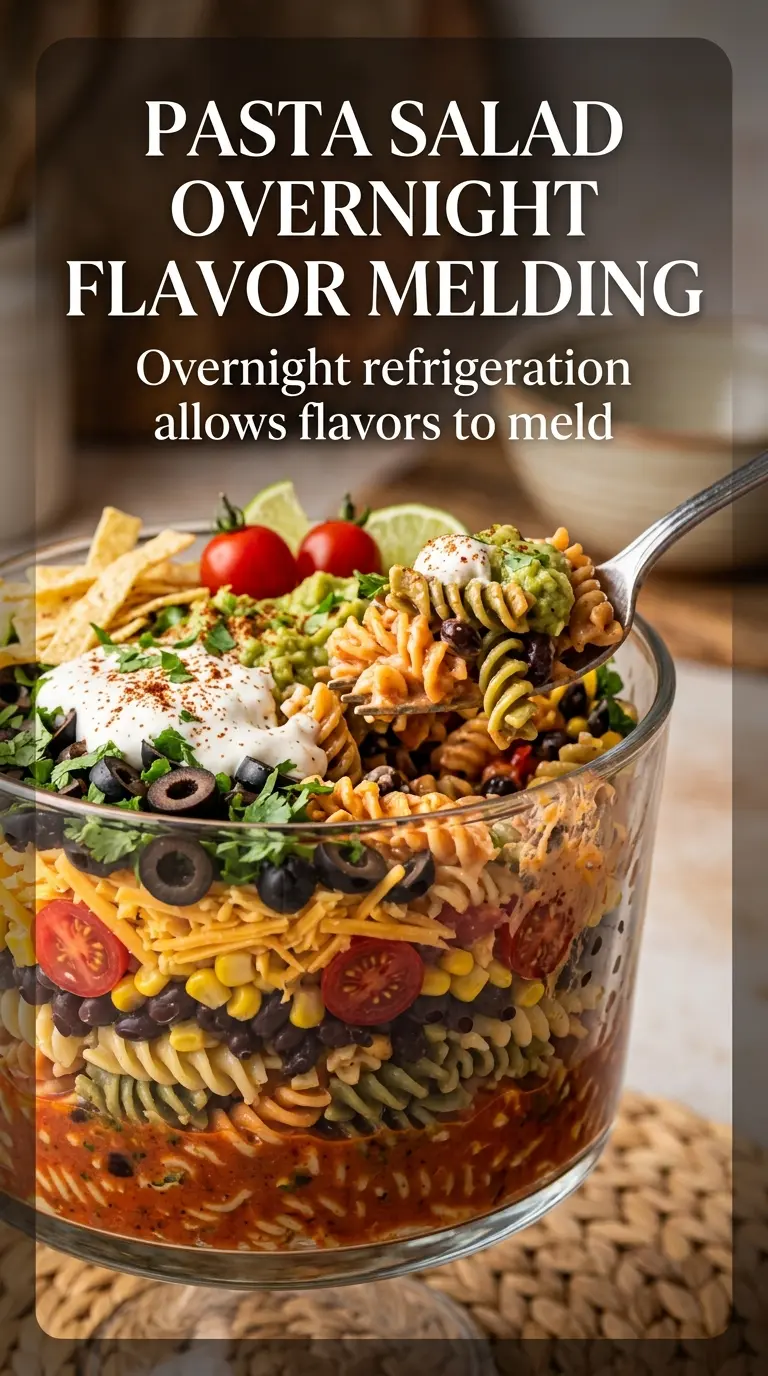 Mexican Taco Pasta Salad cheesy crunchy colorful