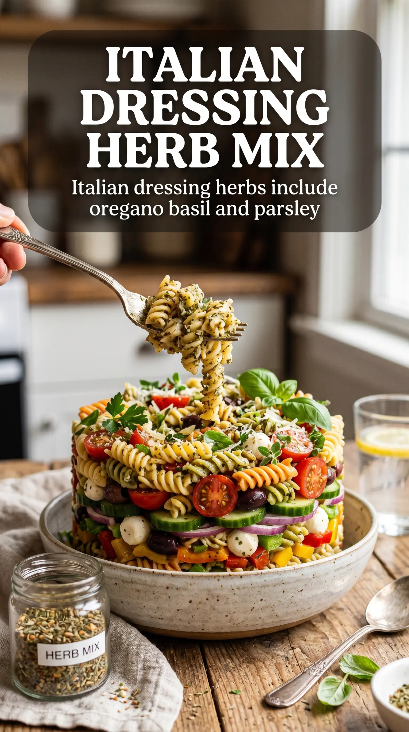 Pasta Salad With Italian Dressing colorful chilled