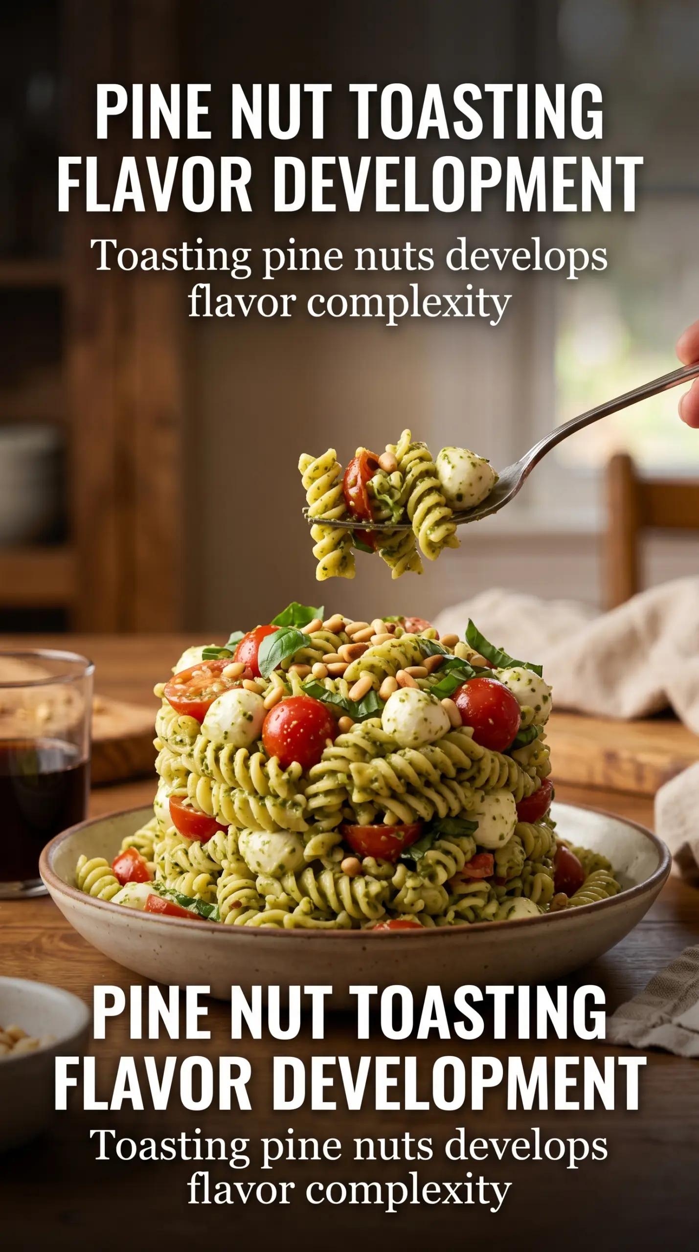 Pesto Pasta Salad vibrant basil tomato mozzarella