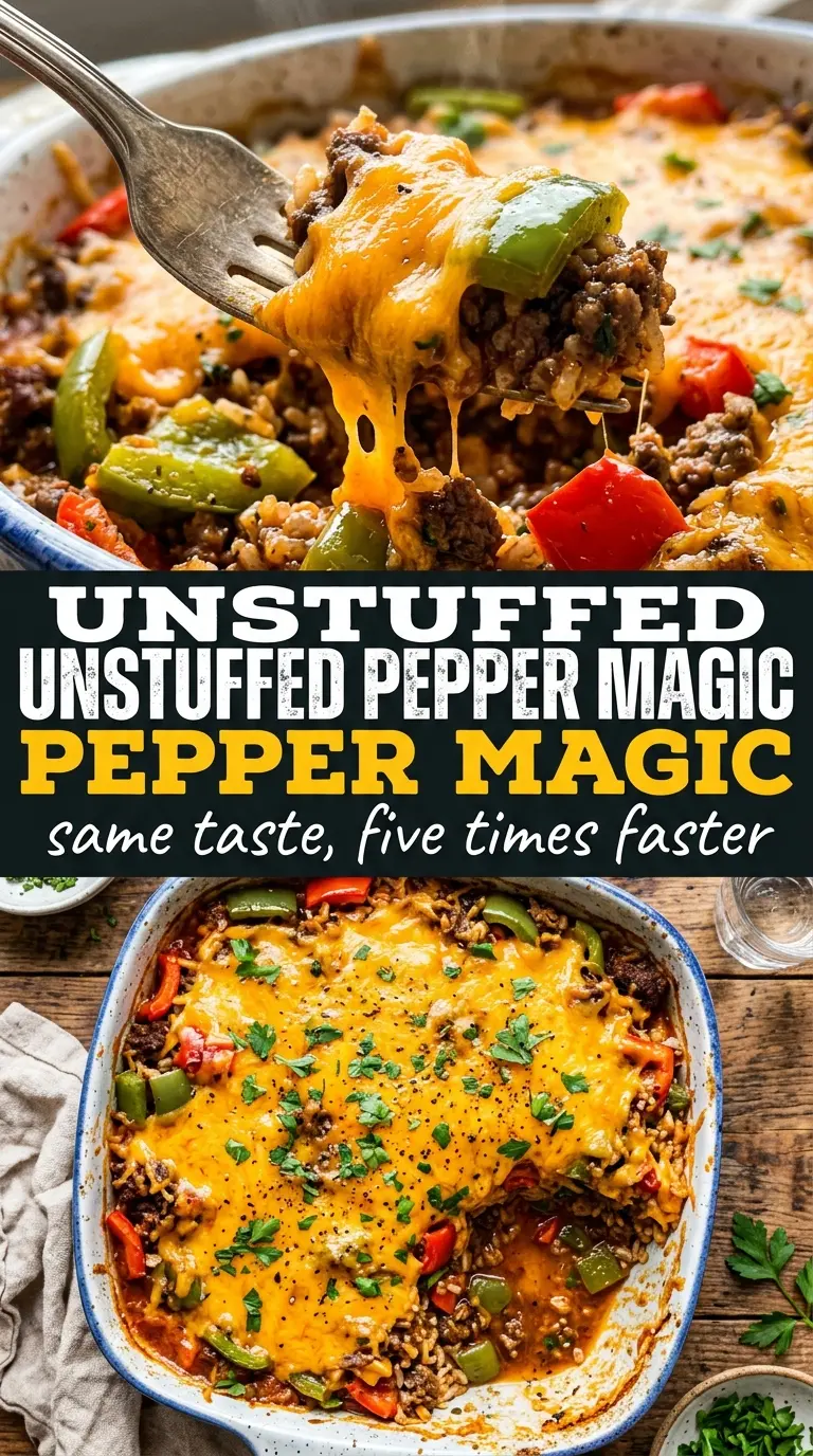 Stuffed Pepper Casserole, cheesy, hearty, baked