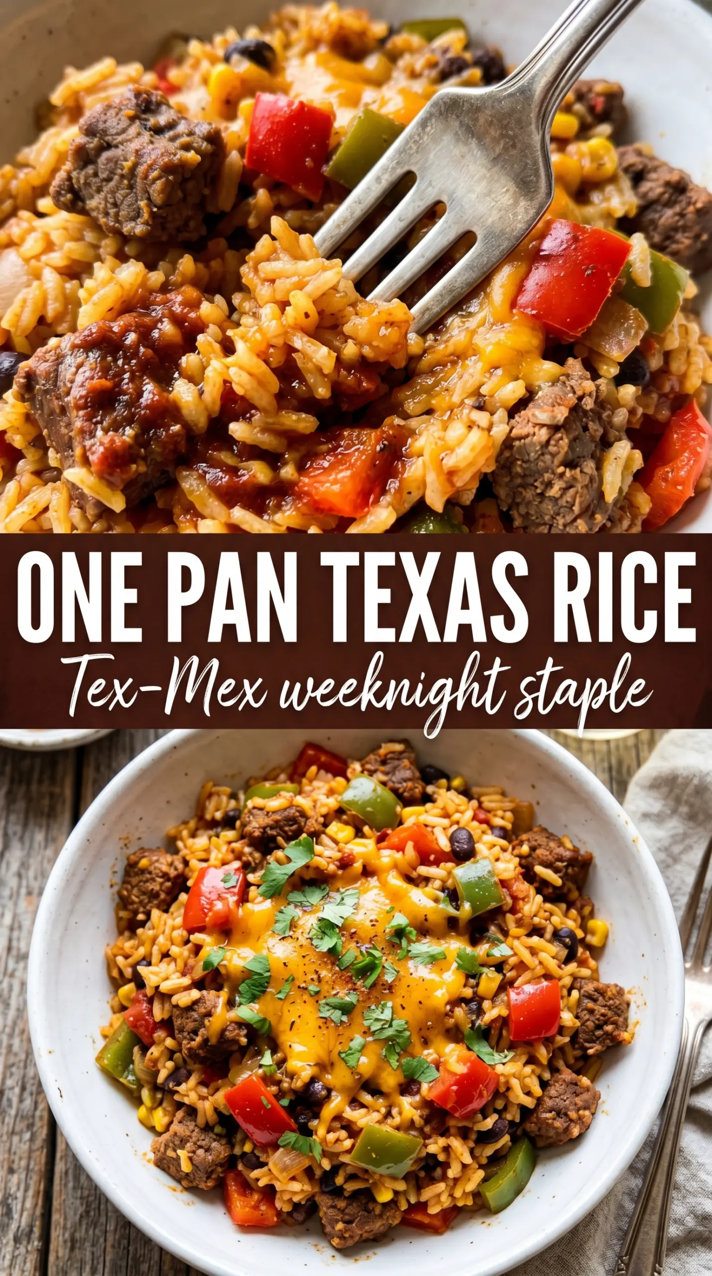 Texas Rice smoky cheesy Tex-Mex