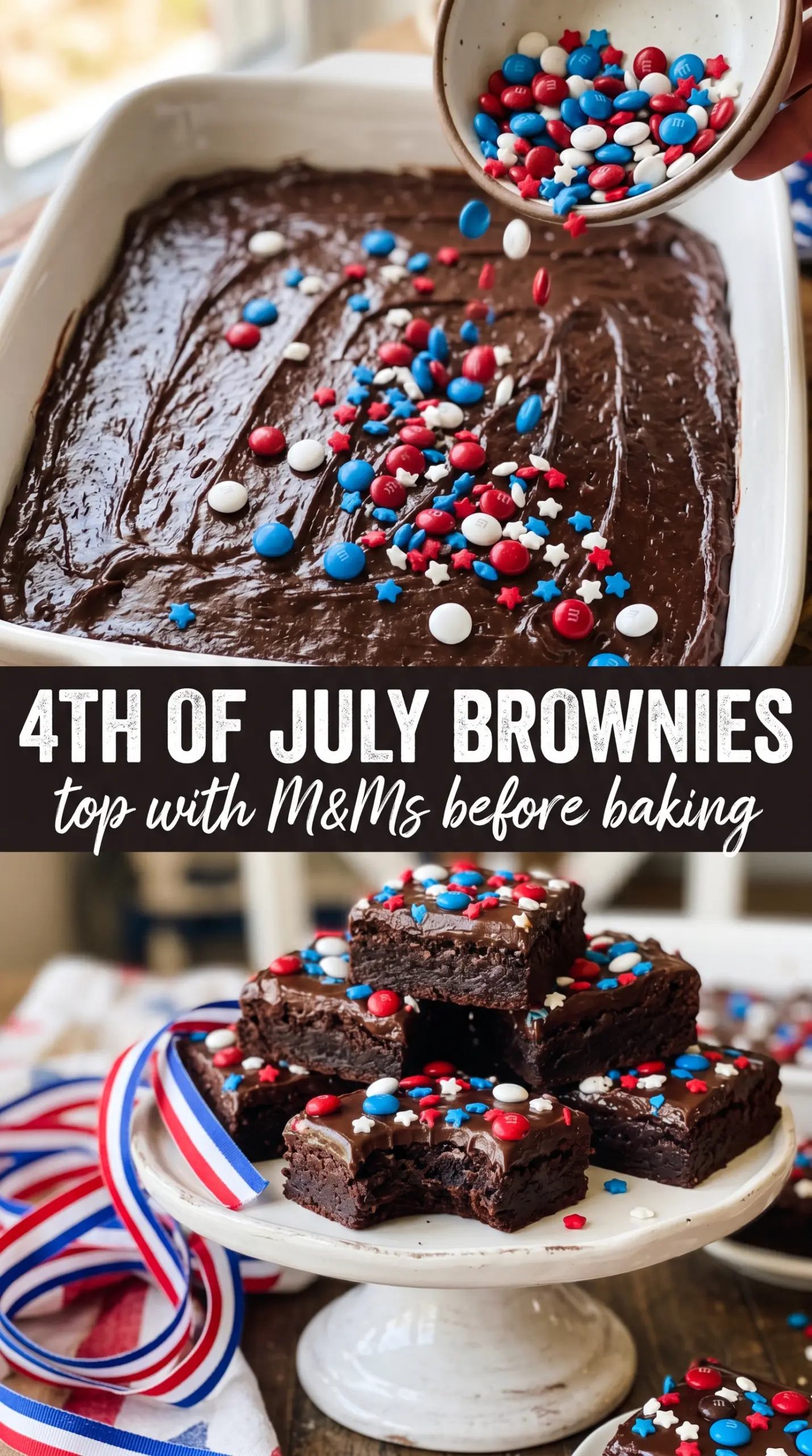 4th of July brownies patriotic flag dessert