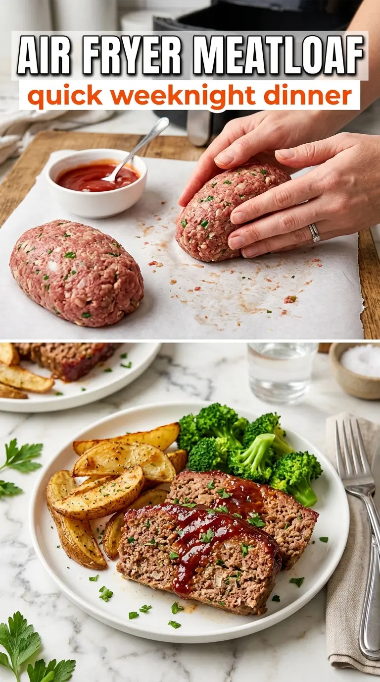 Air fryer meatloaf caramelized juicy