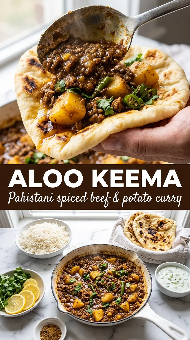 Aloo Keema spiced beef potato curry