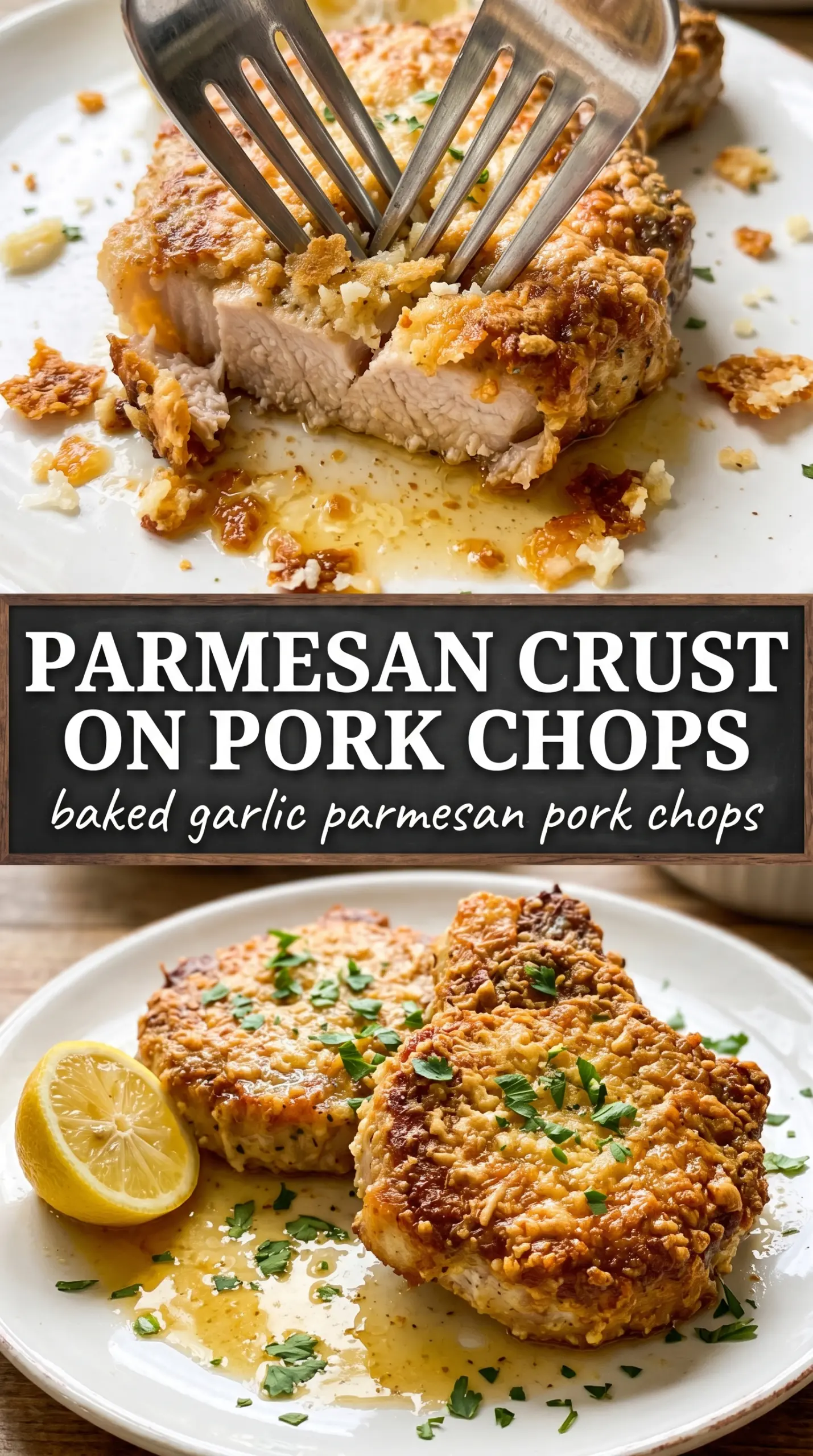 Baked Garlic Parmesan Pork Chops golden crusted savory