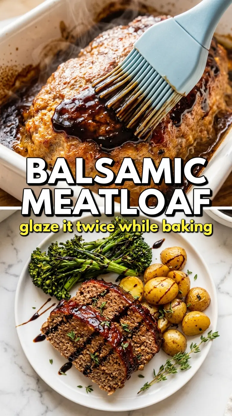 Balsamic Glazed Meatloaf savory caramelized glaze