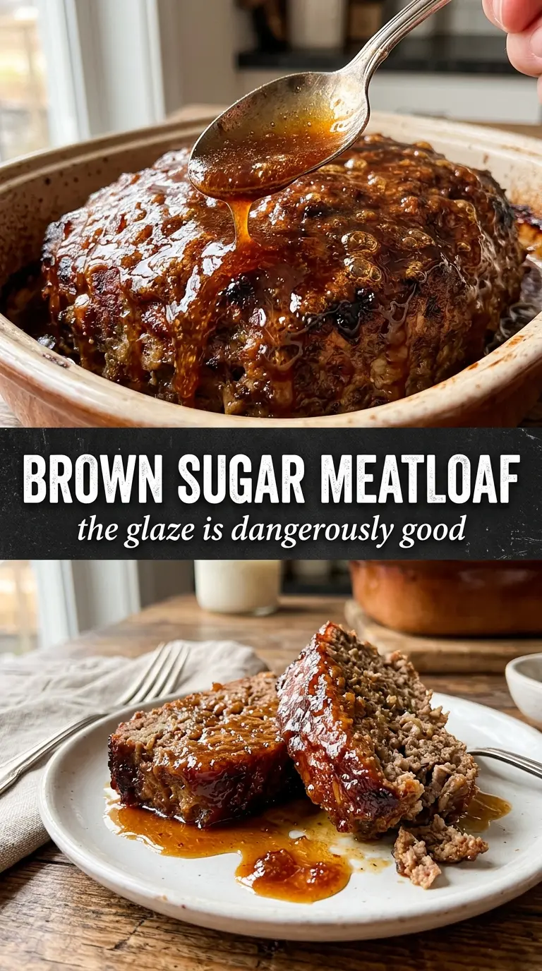 Brown Sugar Meatloaf sticky glaze caramelized