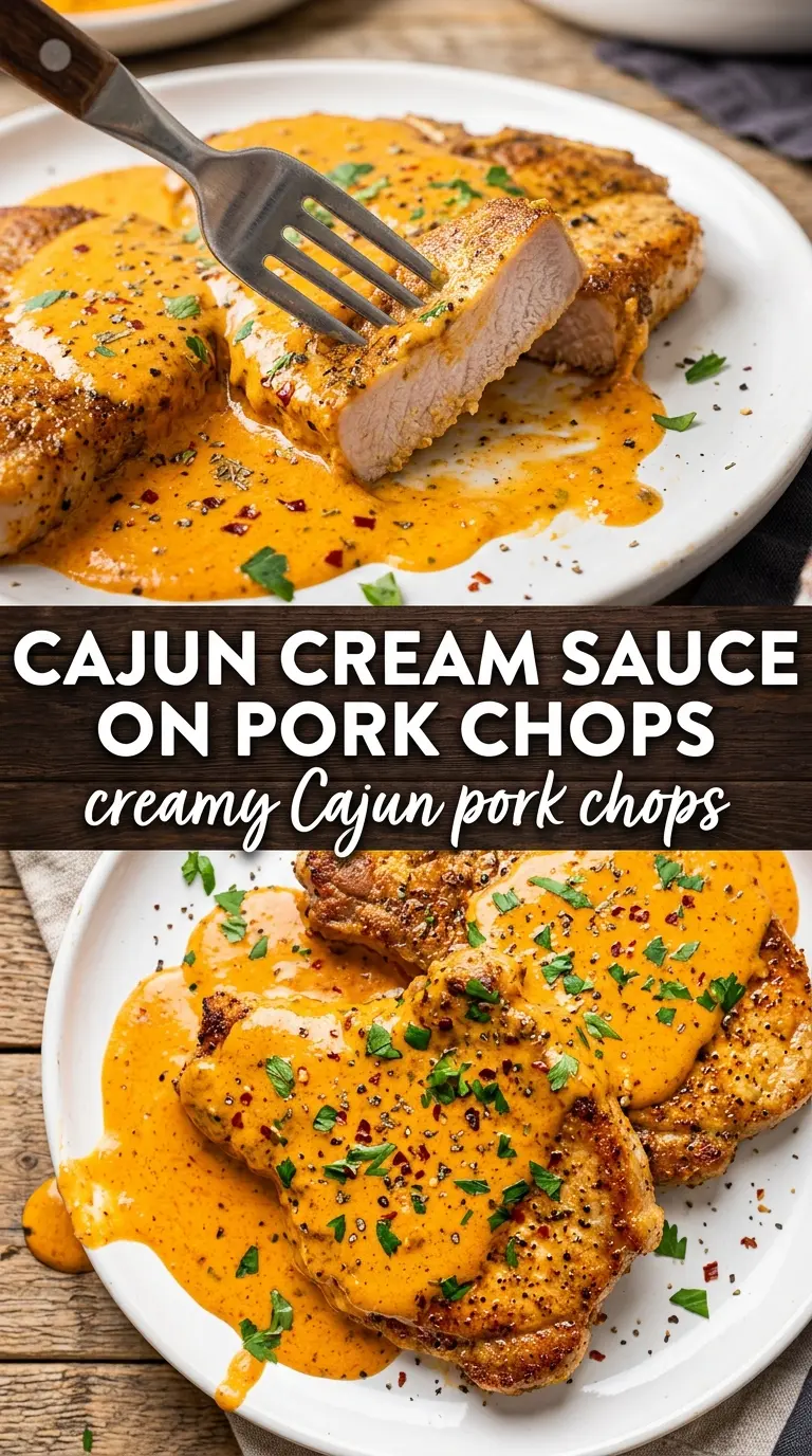 Creamy Cajun Pork Chops spicy skillet