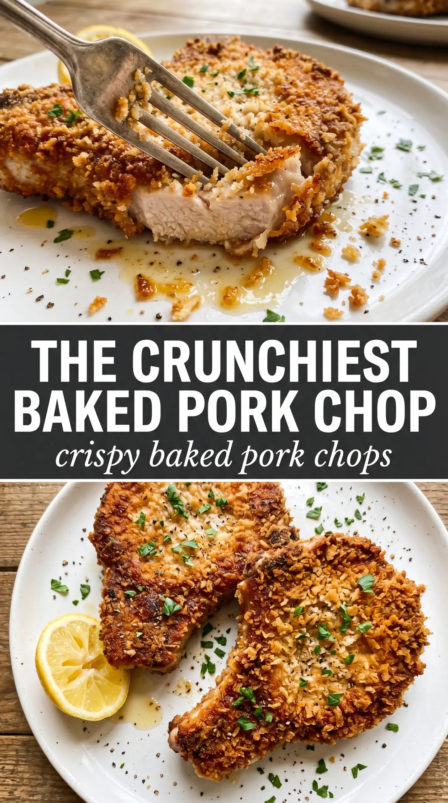 Crispy Baked Pork Chops panko-crusted golden crunchy