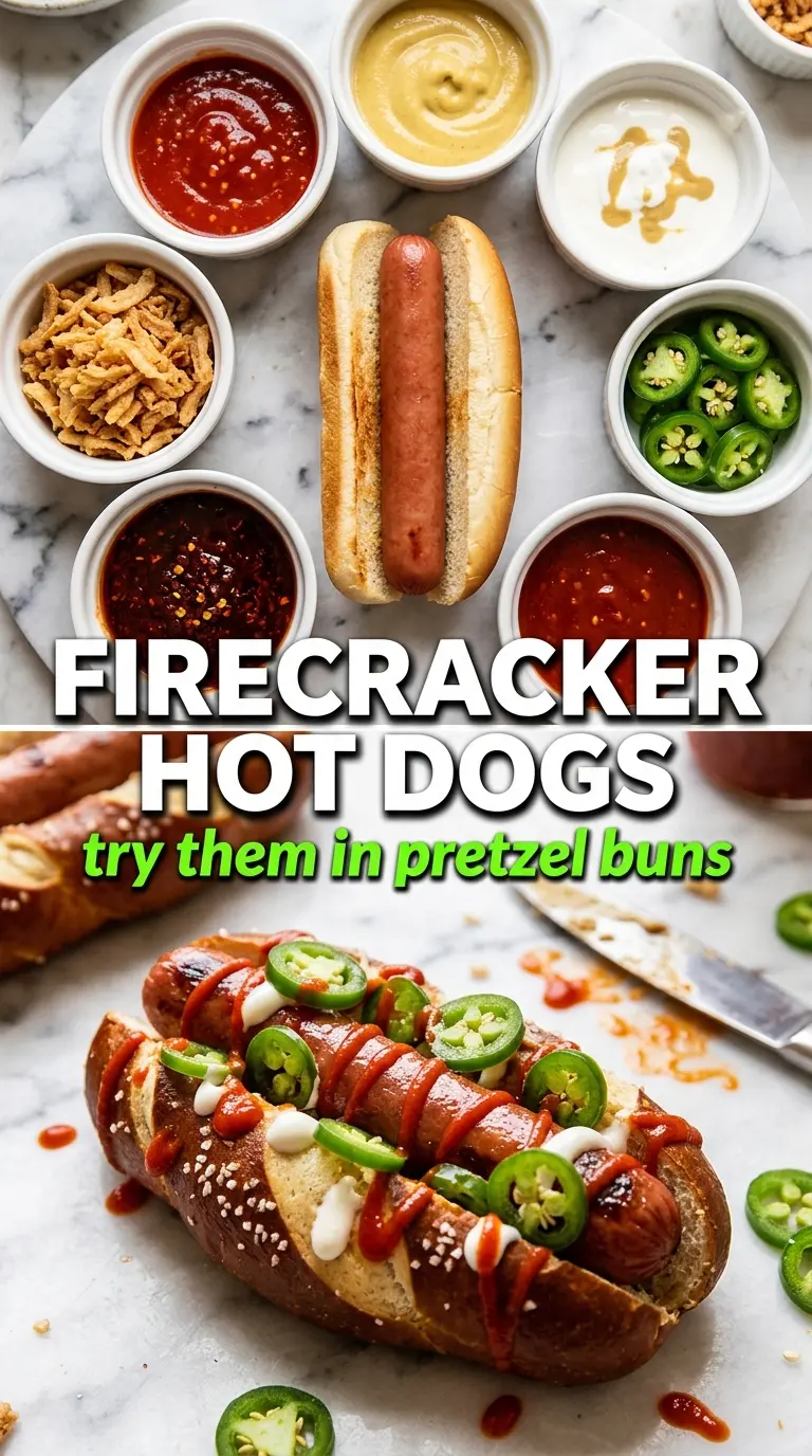 Firecracker Hot Dogs spicy grilled jalapeño