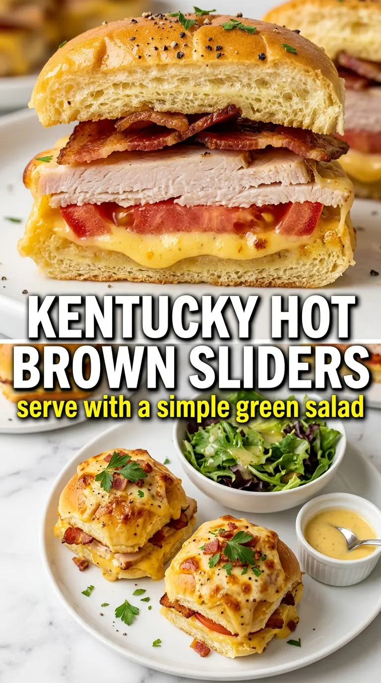 Kentucky Hot Brown Sliders pull-apart cheesy bacon