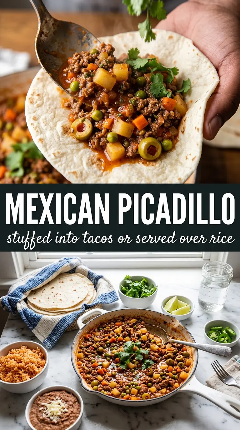 Mexican picadillo savory potatoes olives