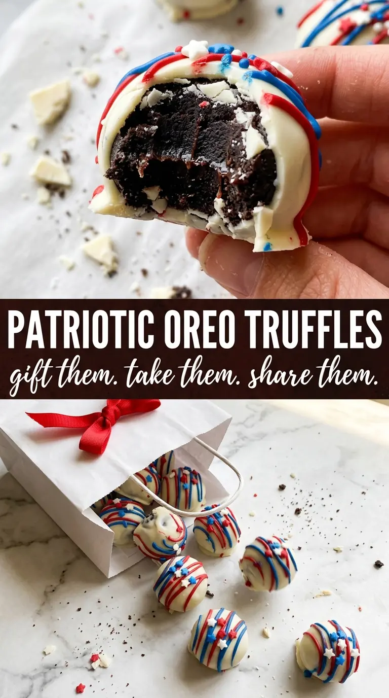 Patriotic Oreo Balls red white blue