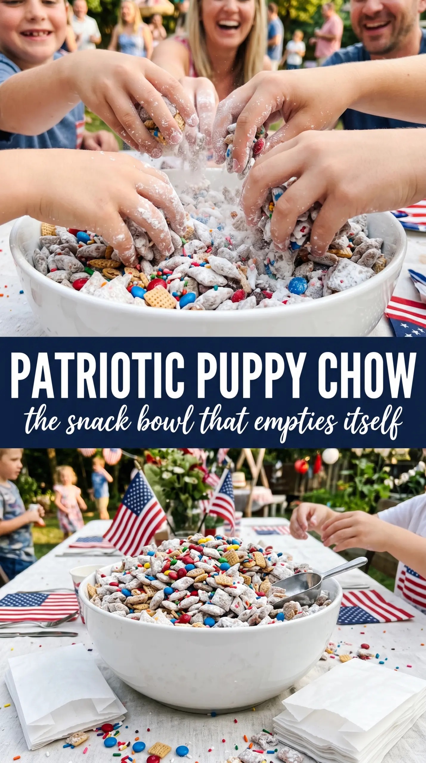 Patriotic Puppy Chow red white blue crunchy