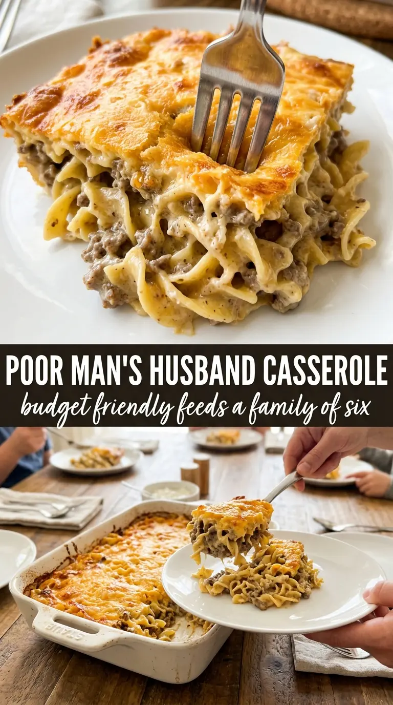 Poor Man's Husband Casserole creamy cheesy layered