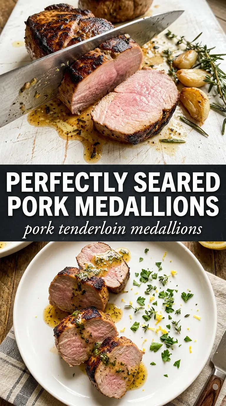 Pork Tenderloin Medallions golden crust pan sauce