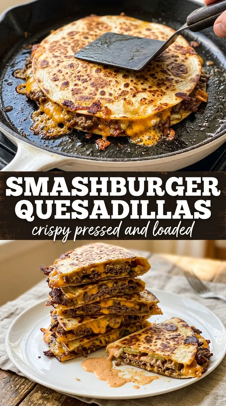 Smashburger Quesadillas crispy cheesy pickled