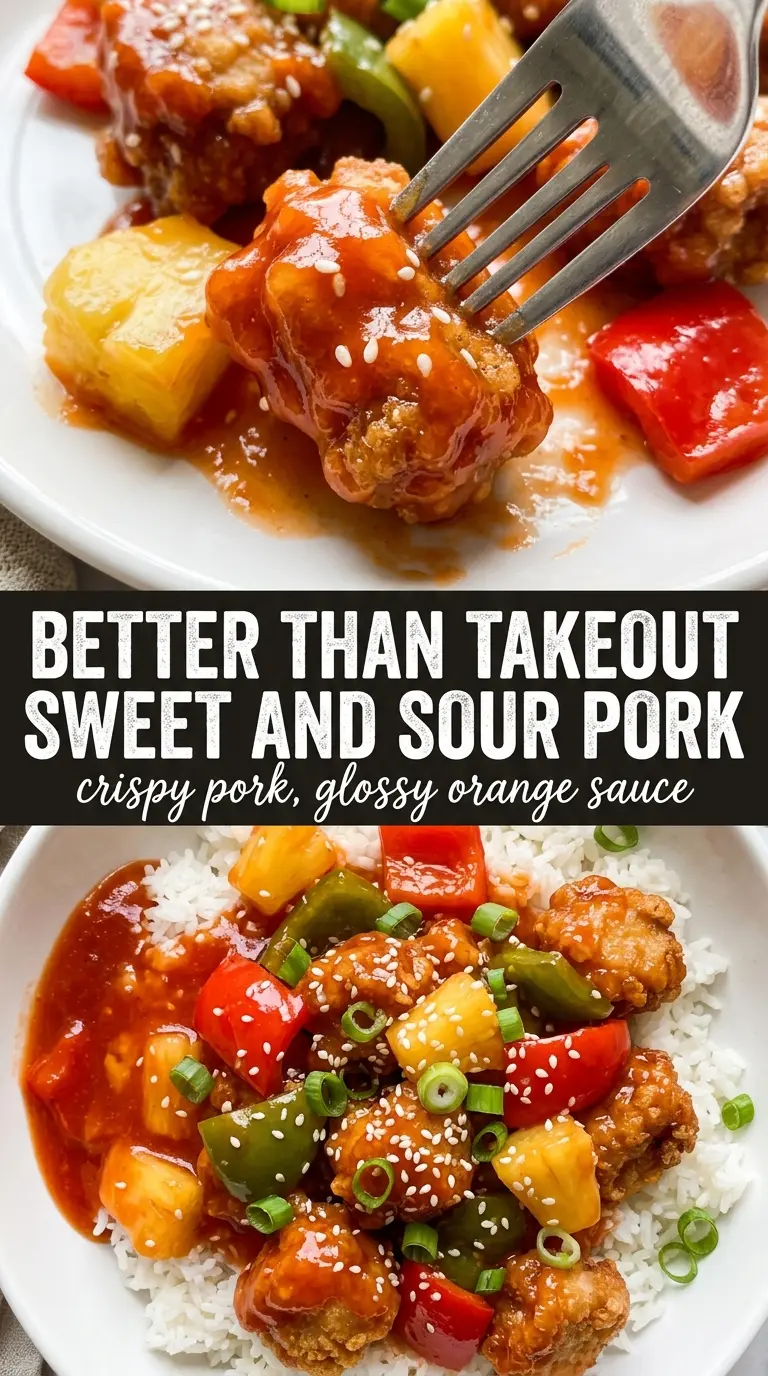 Sweet and sour pork crispy pineapple bell peppers
