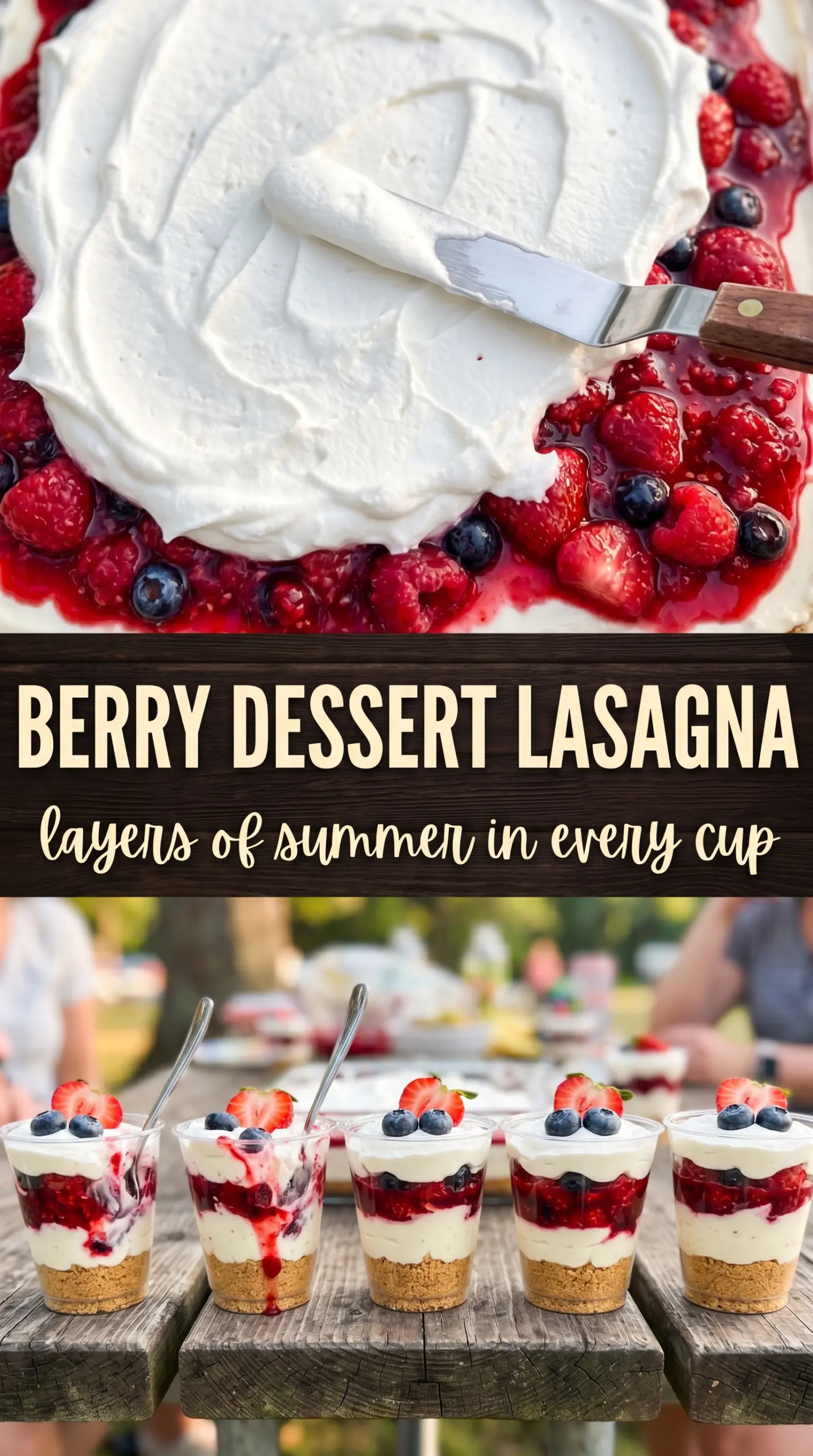 Very Berry Dessert Lasagna layered berries creamy