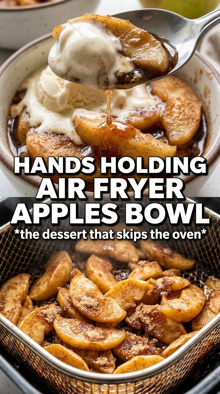 Air Fryer Apples caramelized cinnamon