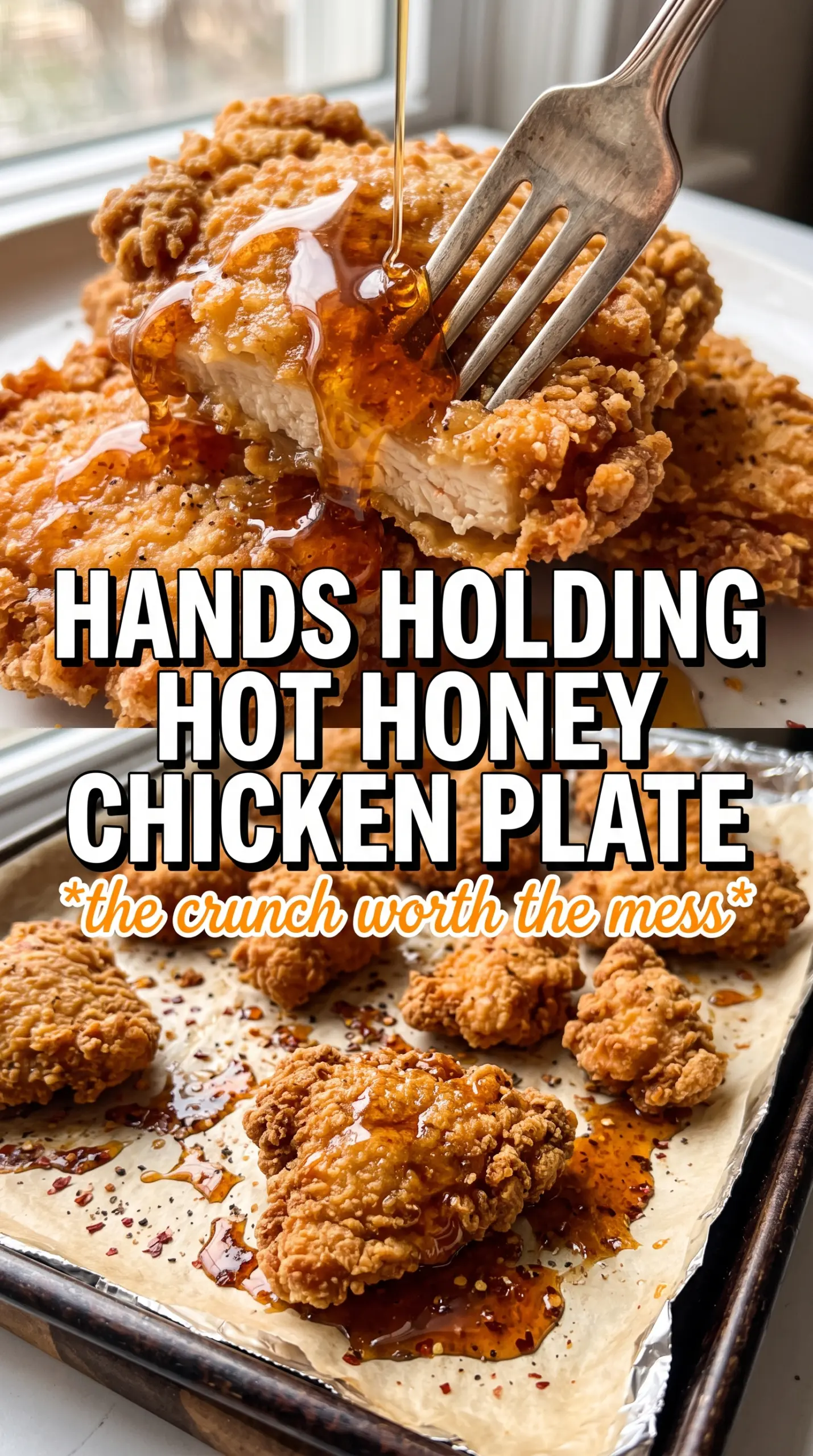 Baked Crunchy Hot Honey Chicken crispy sweet-heat