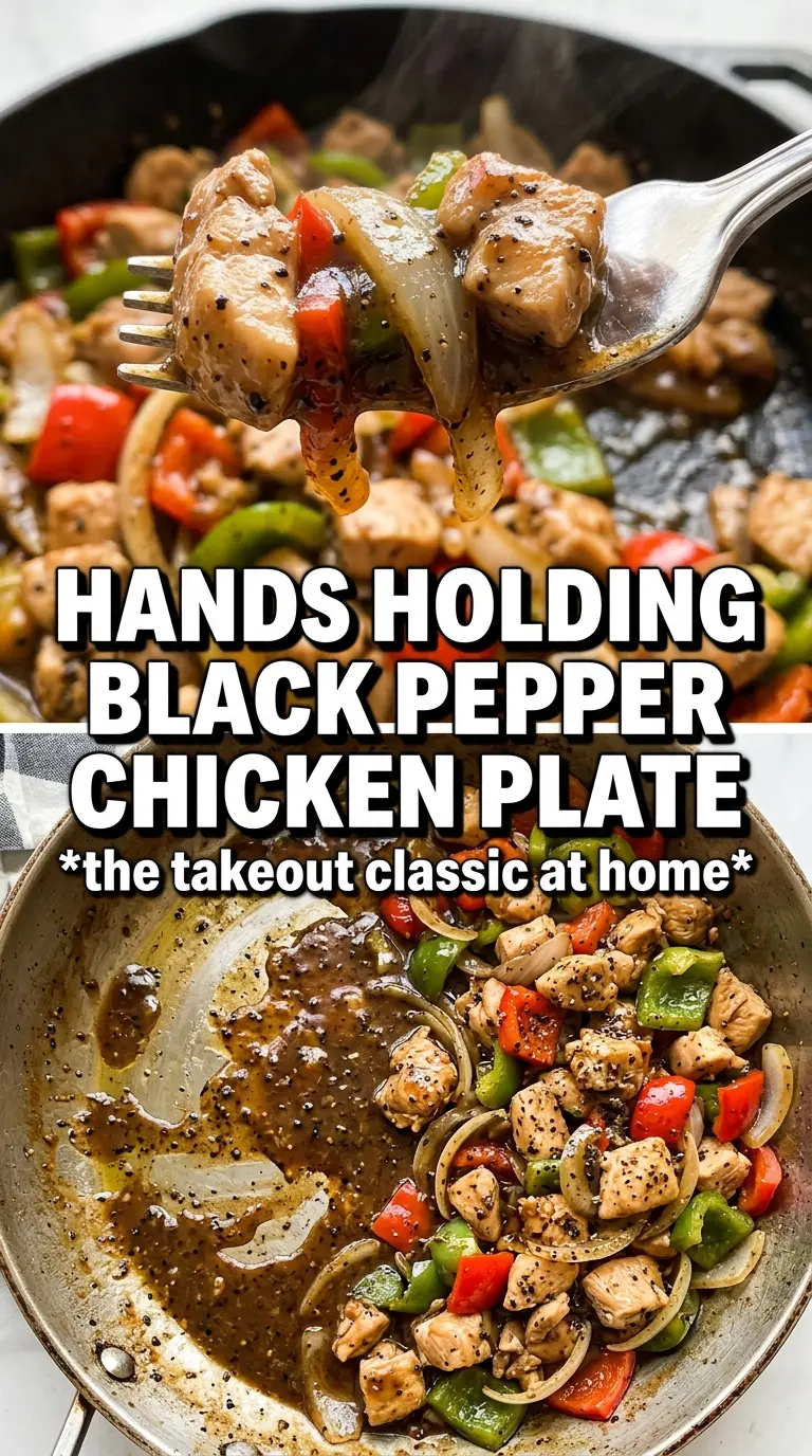 Black Pepper Chicken glossy peppery rice bowl