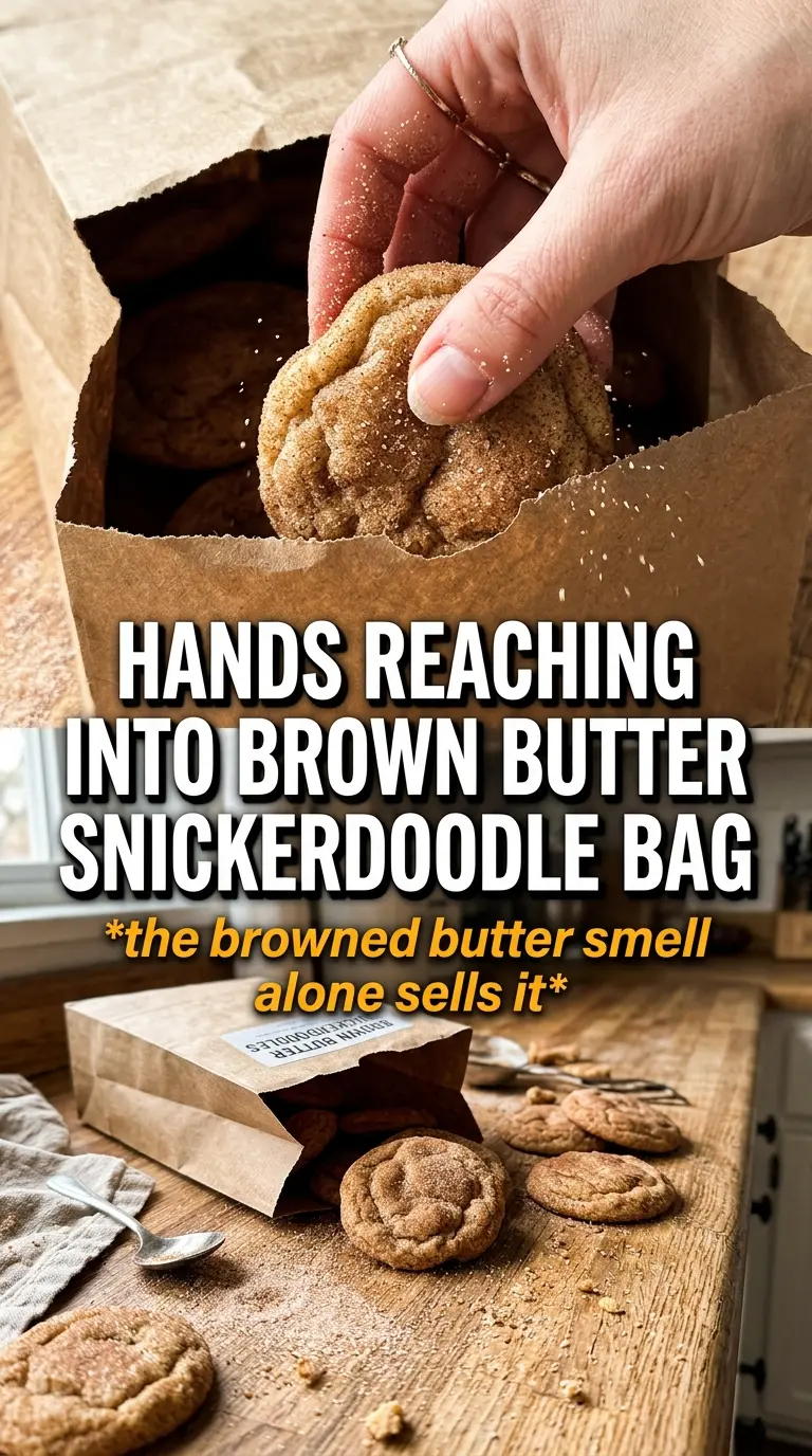Brown Butter Snickerdoodles crinkled cinnamon-sugar