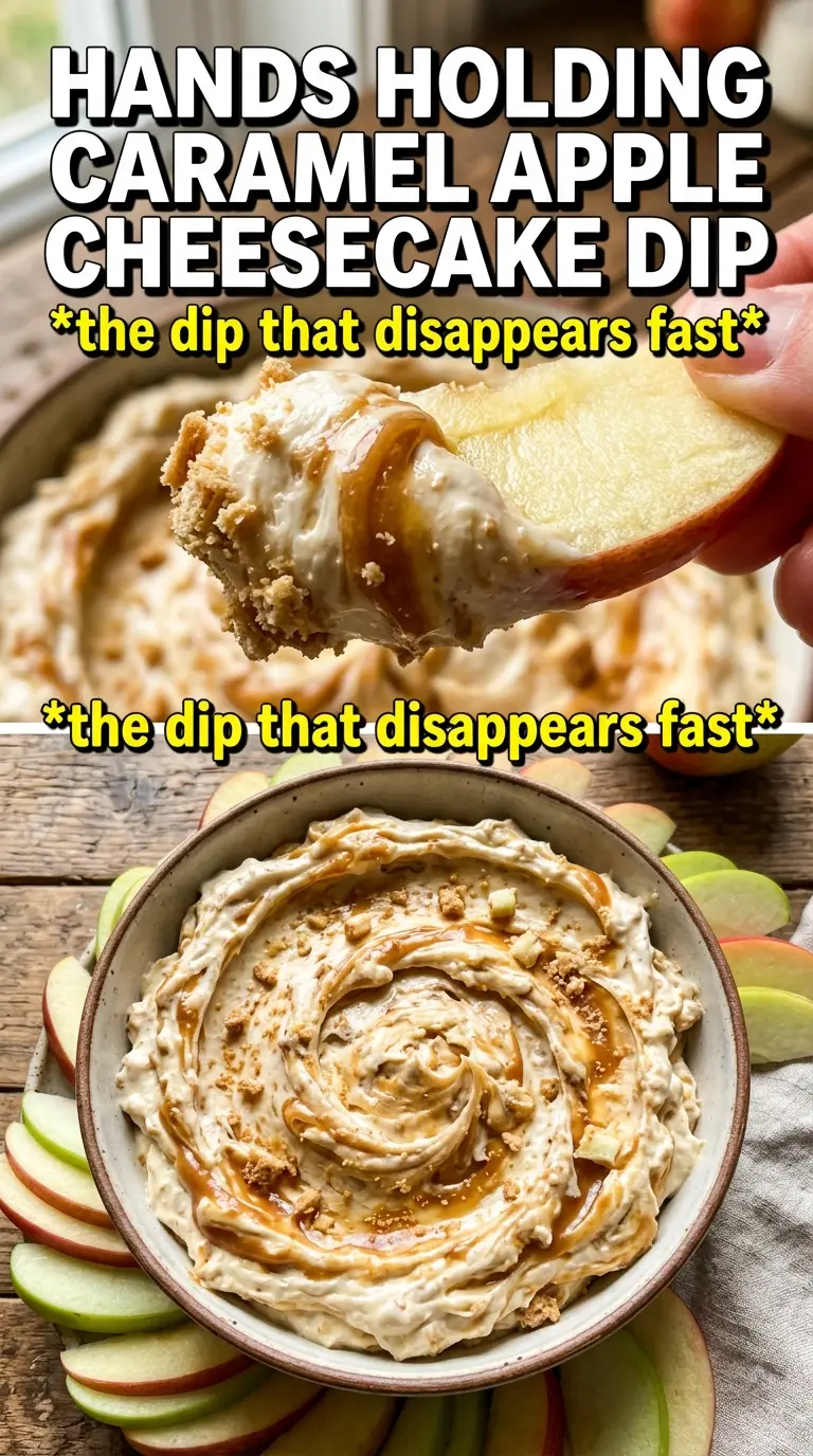 Caramel Apple Cheesecake Dip creamy caramel graham
