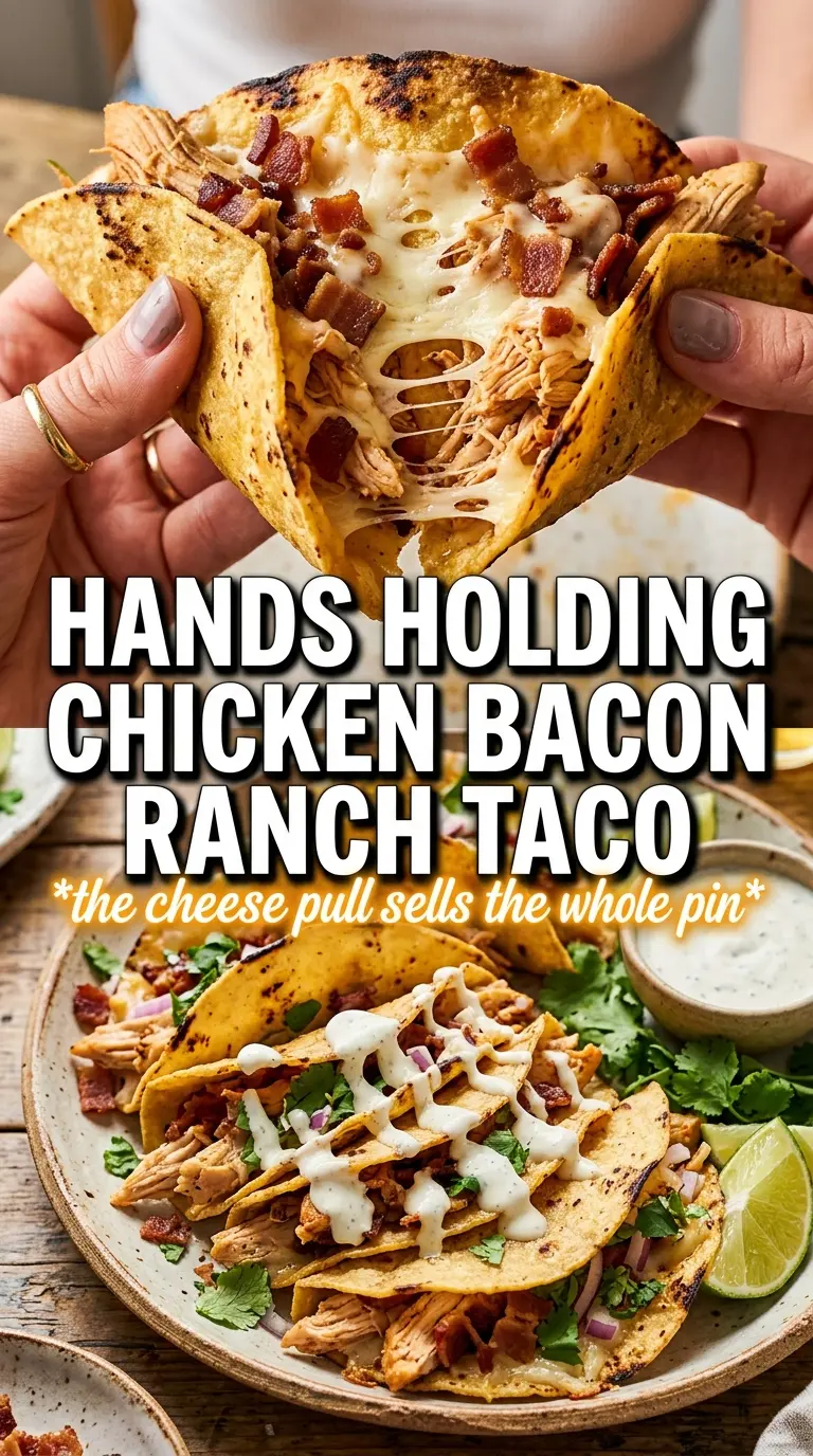 Cheesy Chicken Bacon Ranch Tacos crispy cheesy ranch
