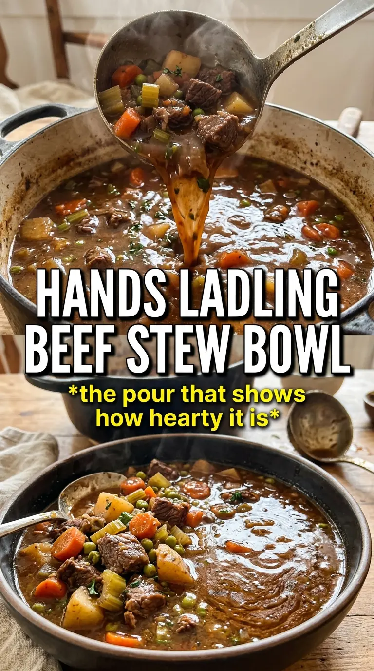 Beef stew hearty savory