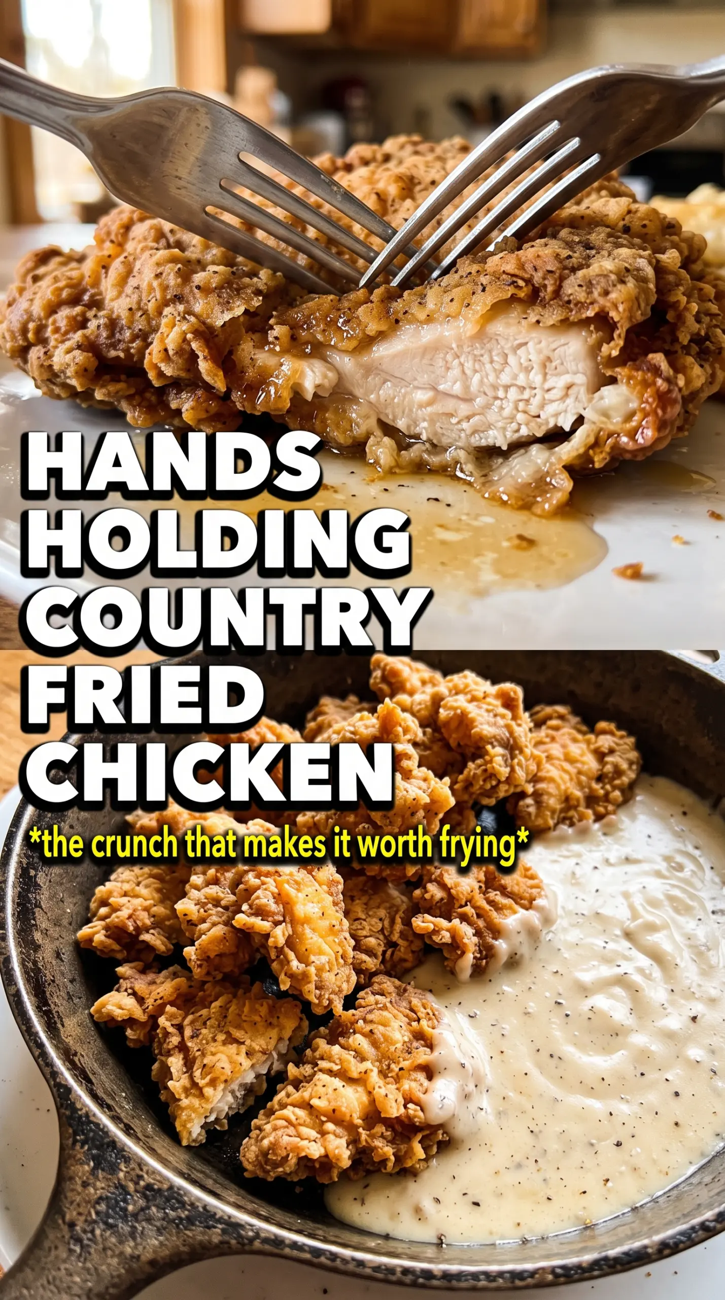 Country fried chicken crispy gravy