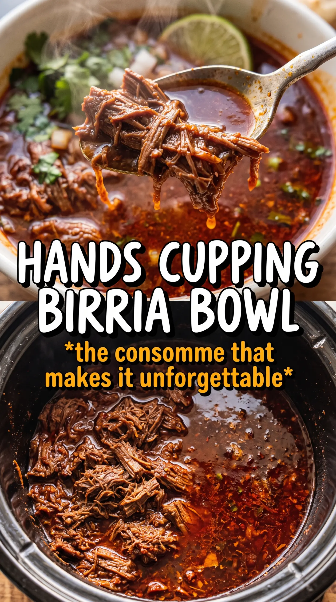 Crockpot Mexican birria smoky tender consomé