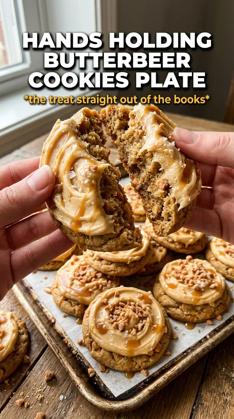 Harry Potter Butterbeer Cookies soft butterscotch frosted