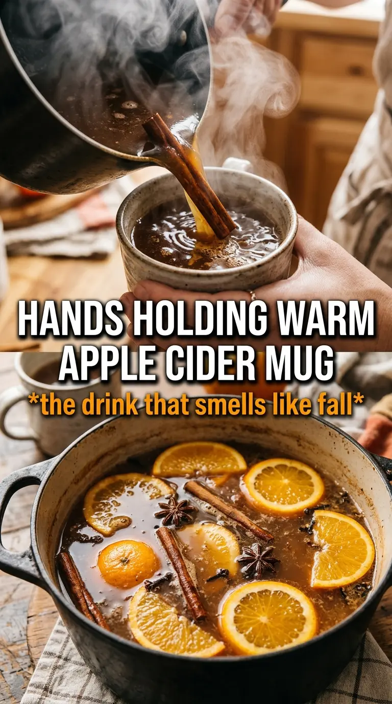 Homemade apple cider golden spiced