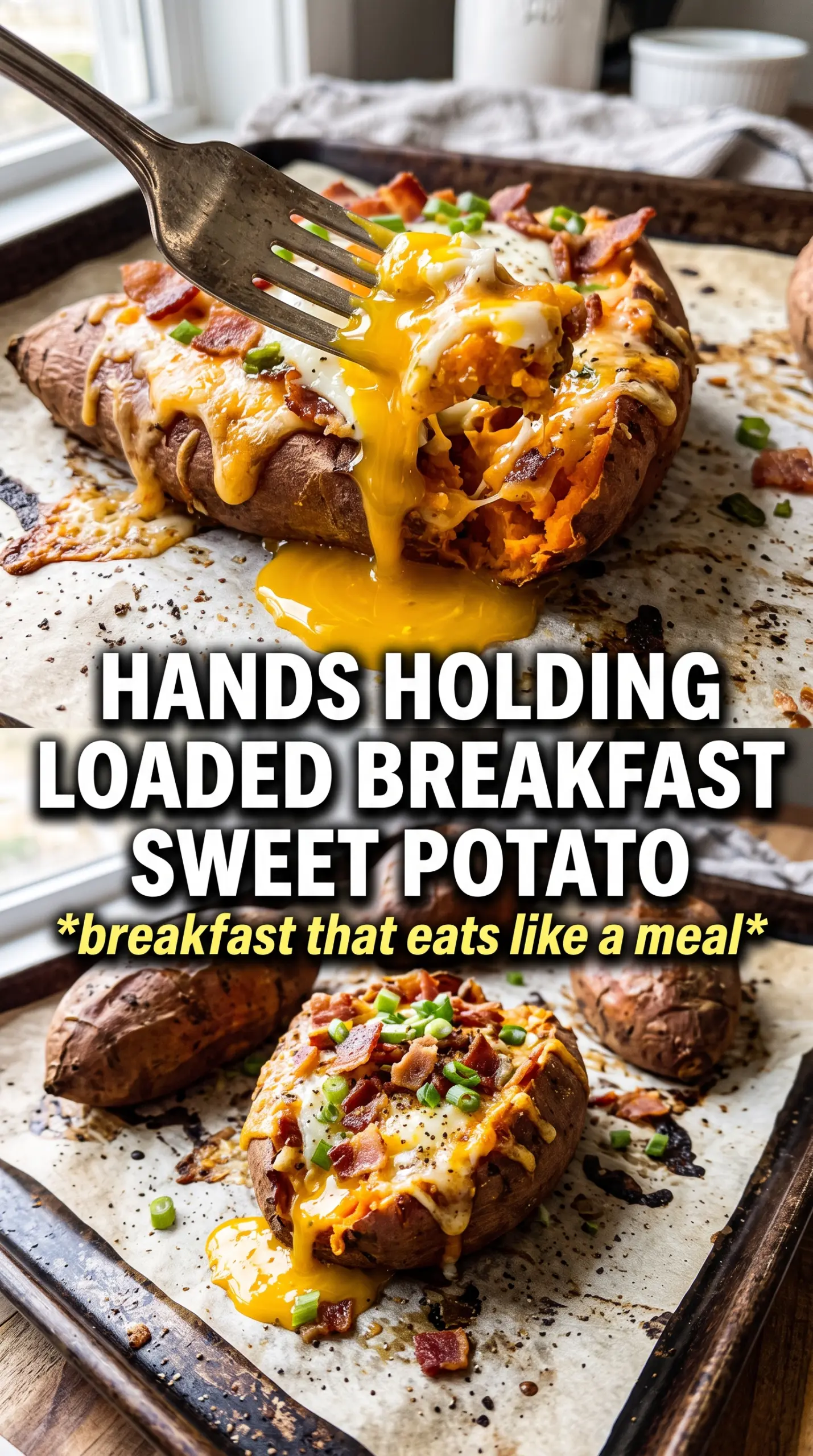 Breakfast Sweet Potato loaded breakfast savory