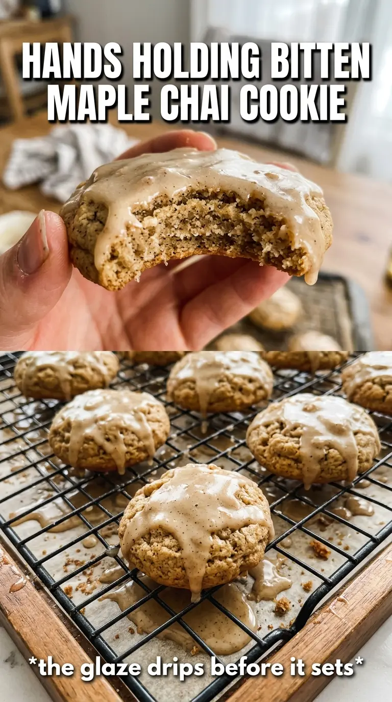 Maple Chai Cookies golden spiced glazed