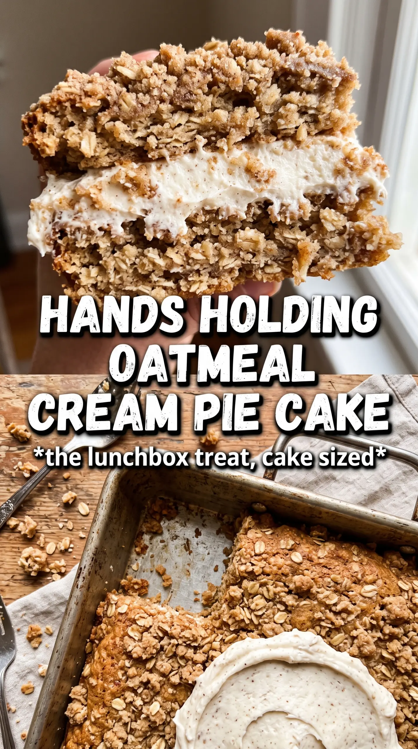 Oatmeal Cream Pie Cake soft spice layers marshmallow filling