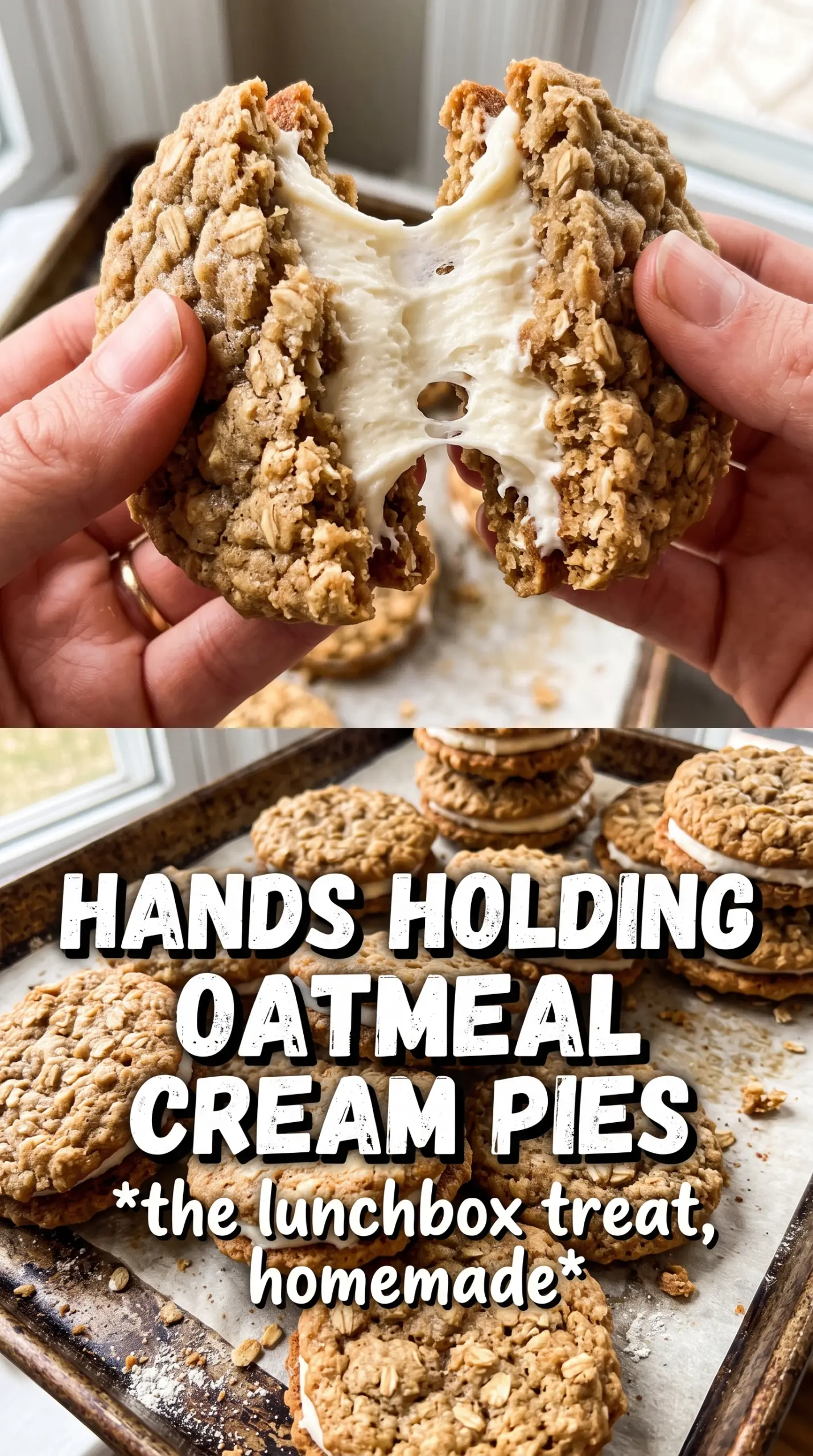 Oatmeal Cream Pies soft chewy marshmallow filling
