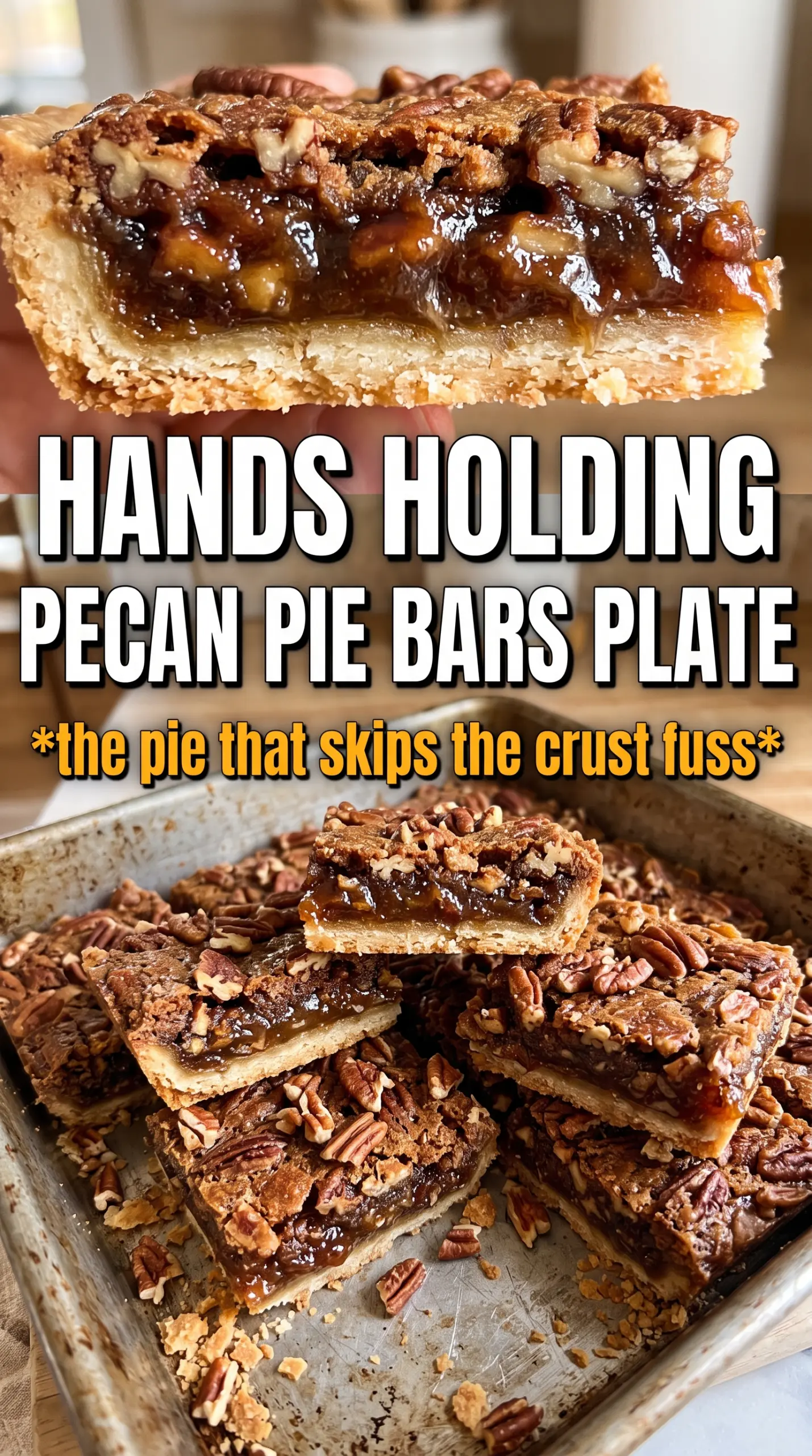 Pecan Pie Bars sticky caramel, pecans, shortbread
