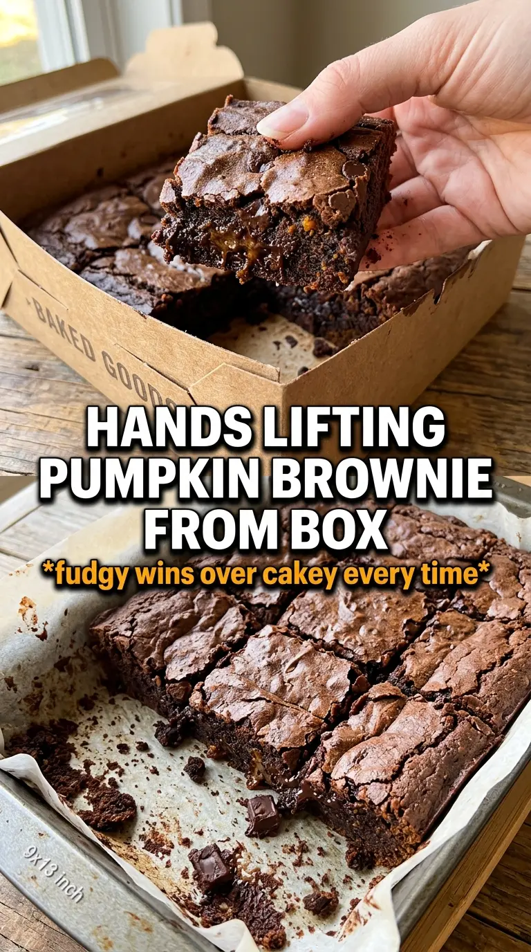 Pumpkin Brownies marbled pumpkin cheesecake, fudgy chocolate