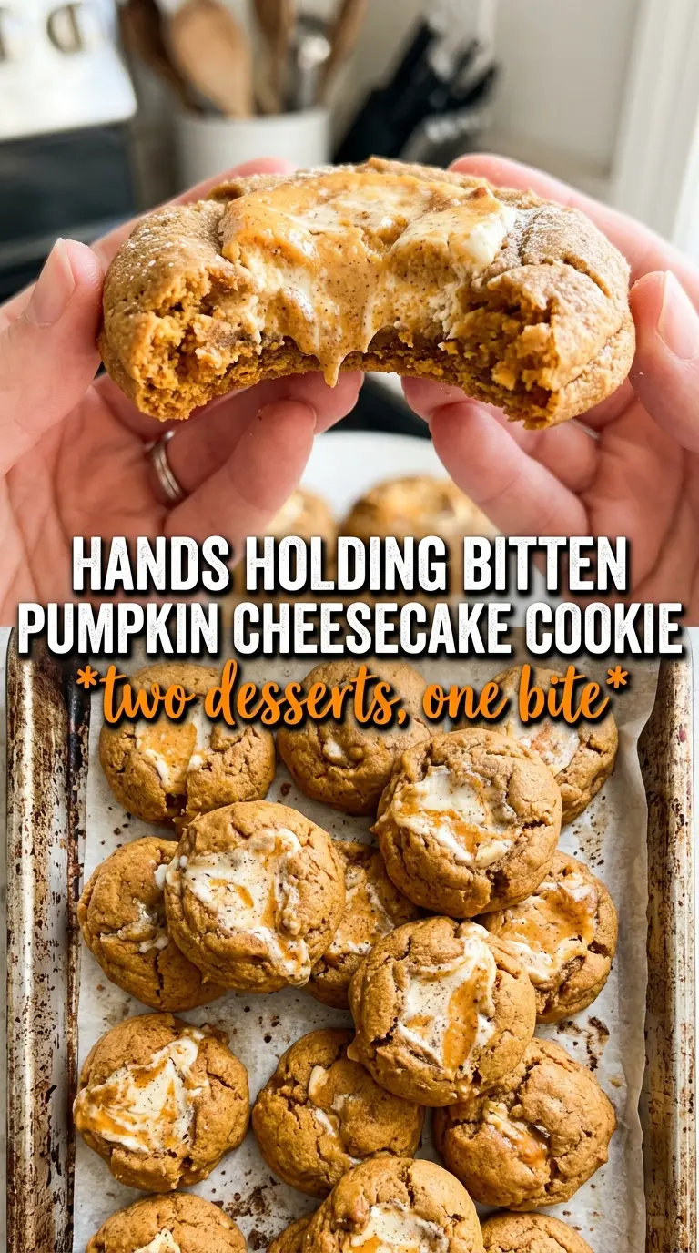 Pumpkin Cheesecake Cookies soft-centered cinnamon-sugar